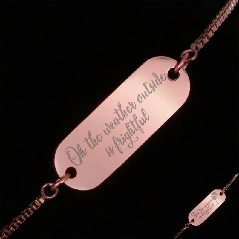 Bratara Gravata Rose Gold din Inox Oval Oh The Wine