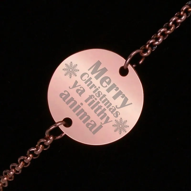 Bratara Gravata Rose Gold din Inox Rotund Kevin's Wish